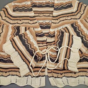 Crochet Baggy Heritage Classic Core Size XL Top Coverup  Boho 60s Y2K Retro Hip